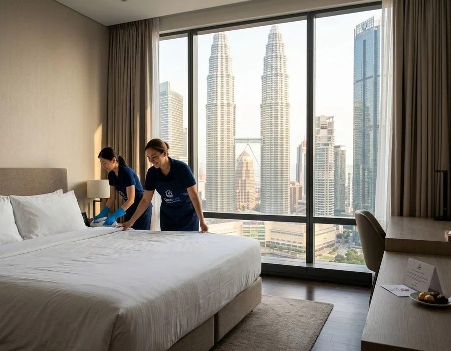 Clean Nest team working in KLCC