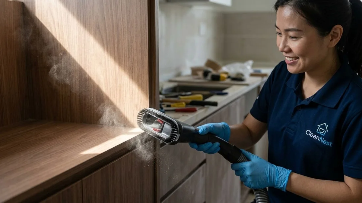 HEPA vacuum extracting silica dust
