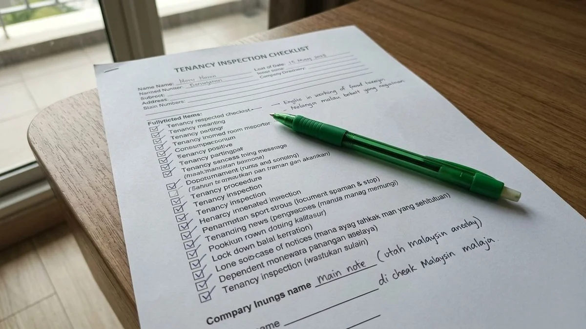 Landlord checklist with all items ticked