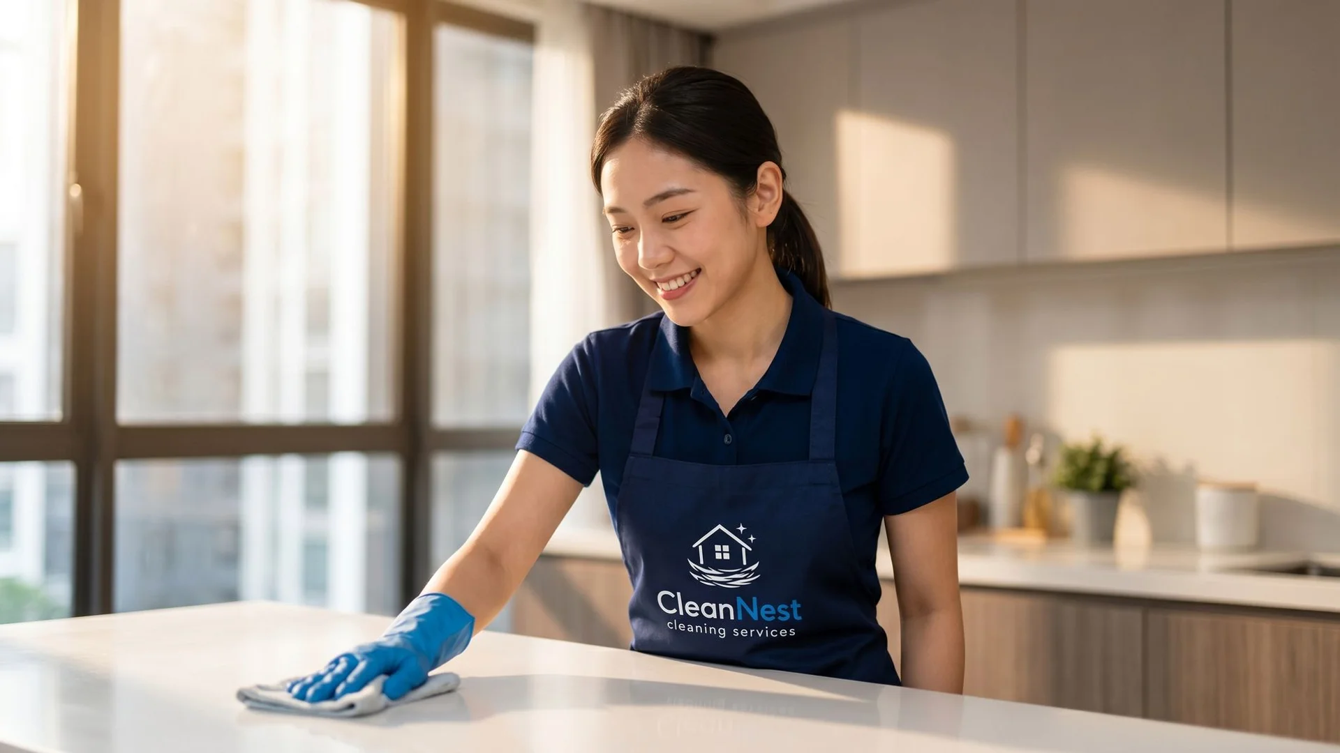 Clean Nest cleaner working in a Kuala Lumpur condo