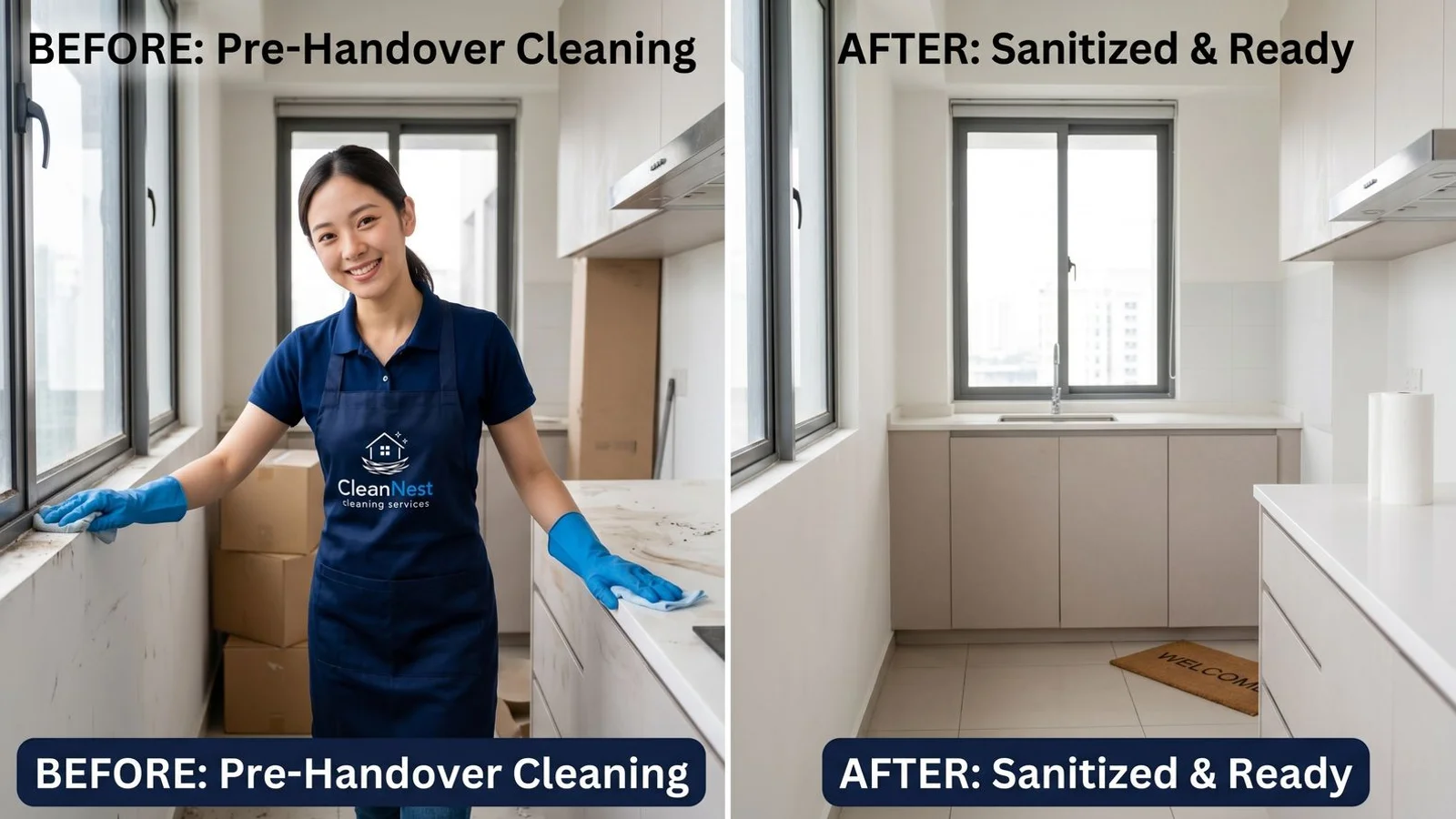 Comparison: pre-handover cleaning vs pre-move-in cleaning